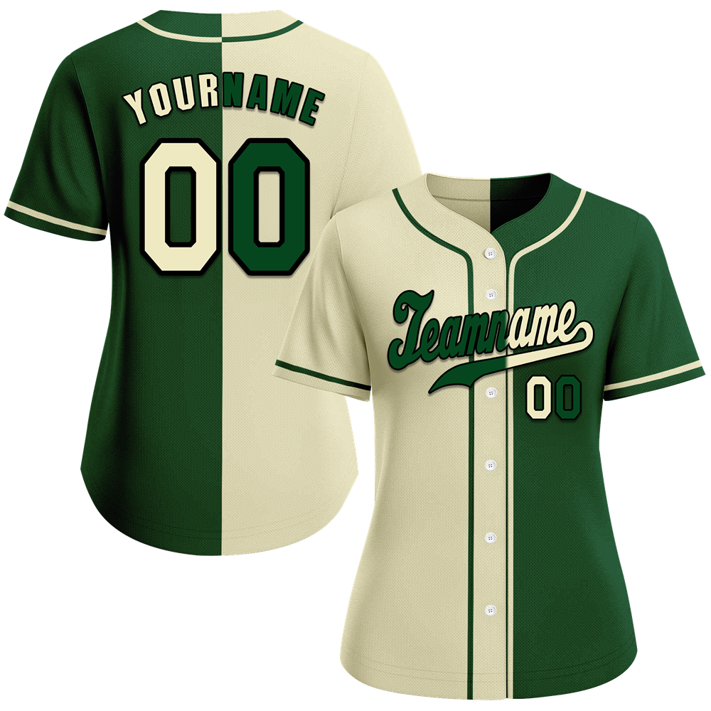 Custom White Green Gradient Fashion Green Authentic Baseball Jersey