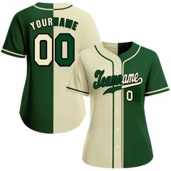 Custom White Green Gradient Fashion Green Authentic Baseball Jersey