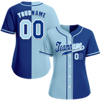 Custom Aqua Blue Gradient Fashion Blue Authentic Baseball Jersey