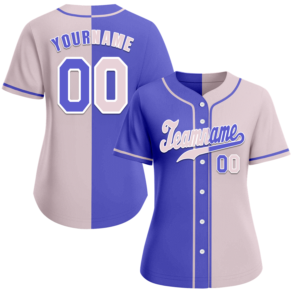 Custom Purple Grey Gradient Fashion Grey Authentic Baseball Jersey