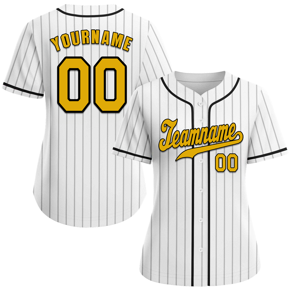 Custom White Stripe Fashion Orange Authentic Baseball Jersey