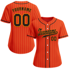 Custom Red Stripe Fashion Black Authentic Baseball Jersey