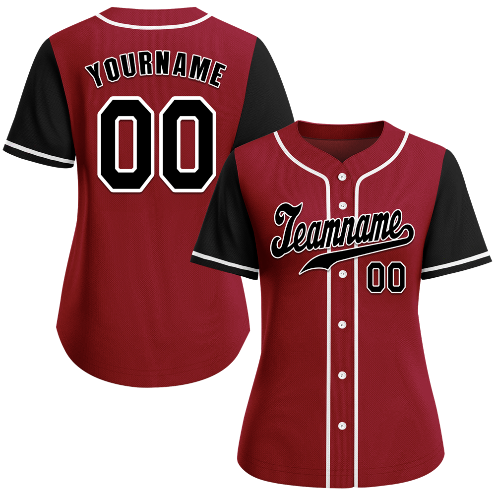 Custom Brown Black Raglan Sleeves Black Authentic Baseball Jersey