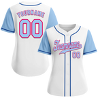 Custom White Aqua Raglan Sleeves Aqua Authentic Baseball Jersey