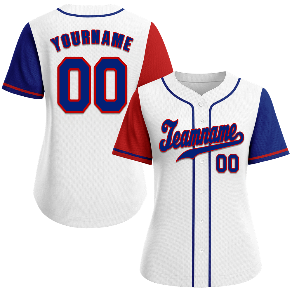 Custom White Two Tone Blue Authentic Baseball Jersey