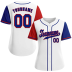 Custom White Two Tone Blue Authentic Baseball Jersey
