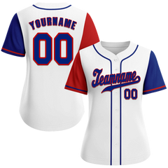 Custom White Two Tone Blue Authentic Baseball Jersey