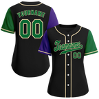 Custom Black Two Tone Green Authentic Baseball Jersey