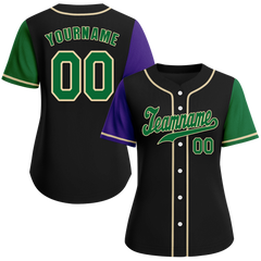 Custom Black Two Tone Green Authentic Baseball Jersey