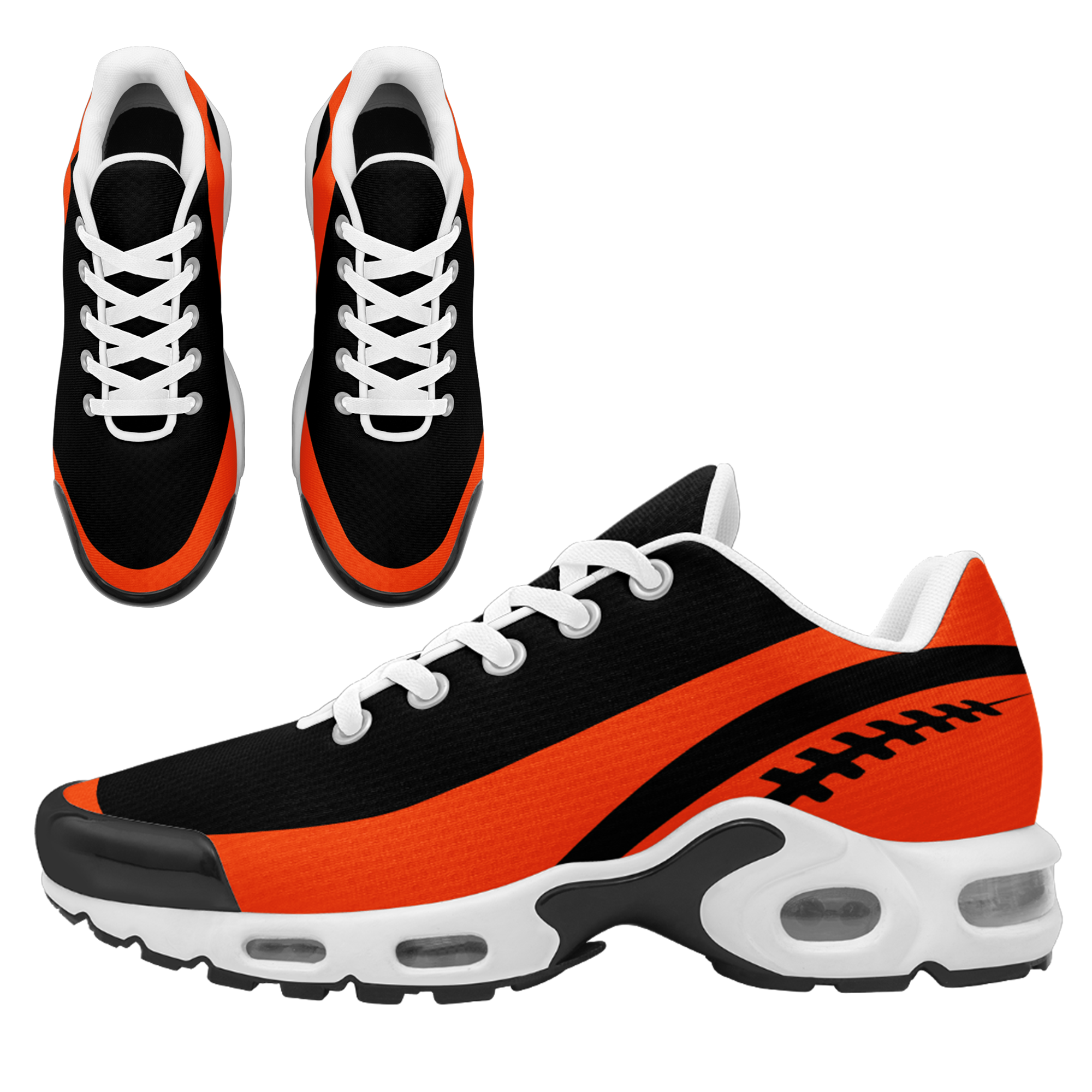 Custom Black Orange TN Shoes Personalized Sneakers TN-D020077-8