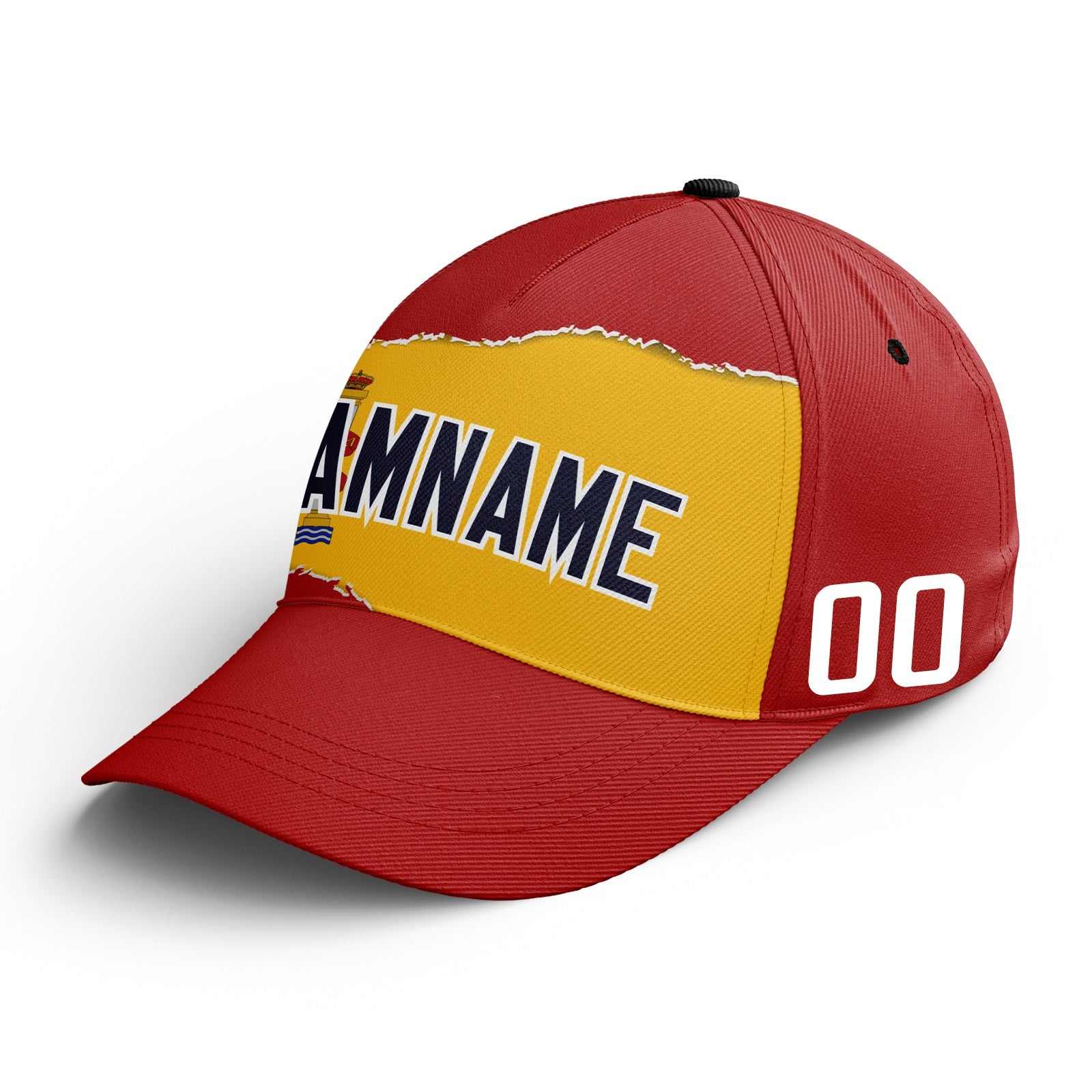 Custom Spain 2026 World Cup High Quality Soccer Stadium Version Jersey Sneakers Sports Shoes and Hat Combo Offer Personalized Team Name and Logo ZH-F007049-004
