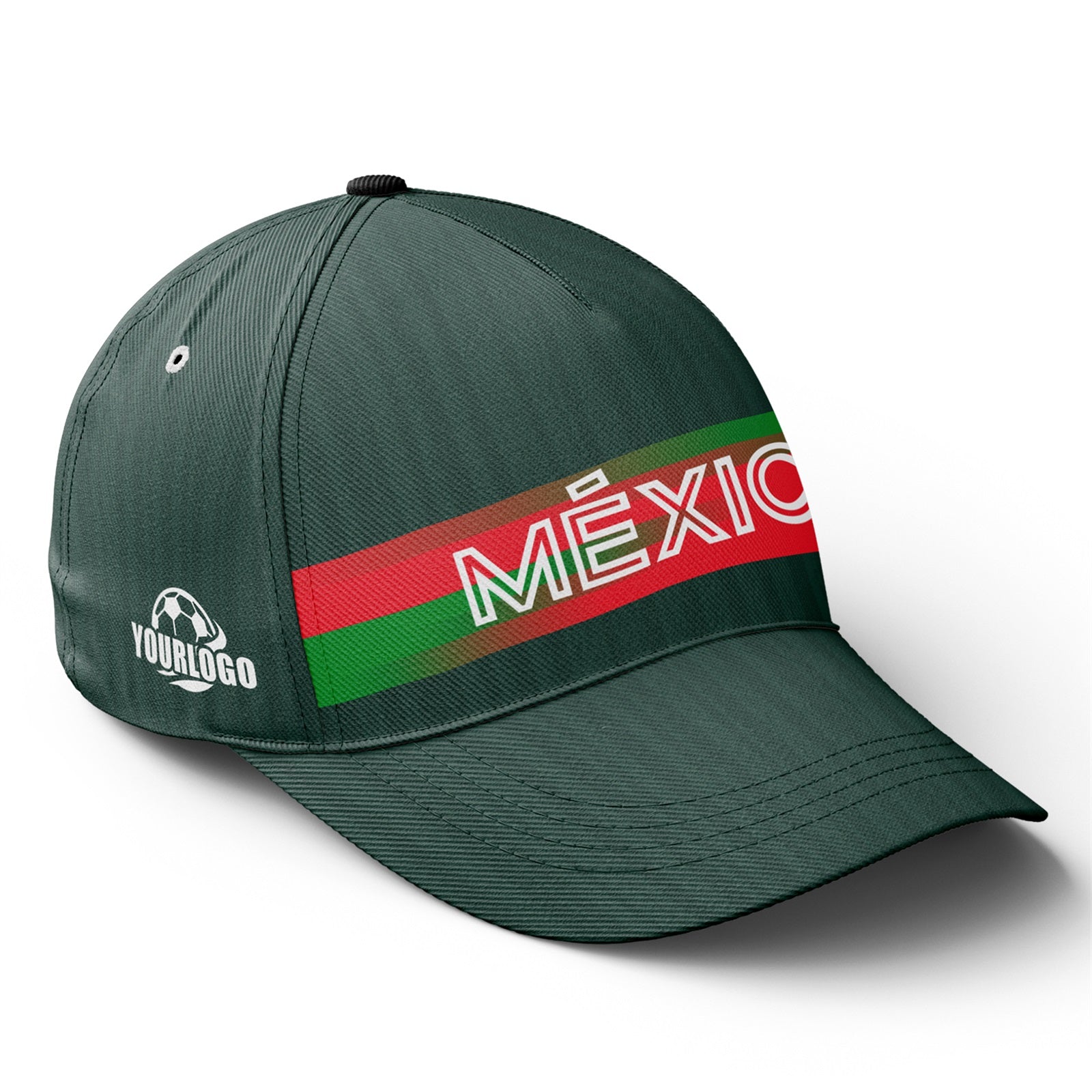 Personalized 2026 Mexico Soccer Fan Hat - Add Your Name & Design Custom 2026 Football Tournament Hat YW061-F007042-001