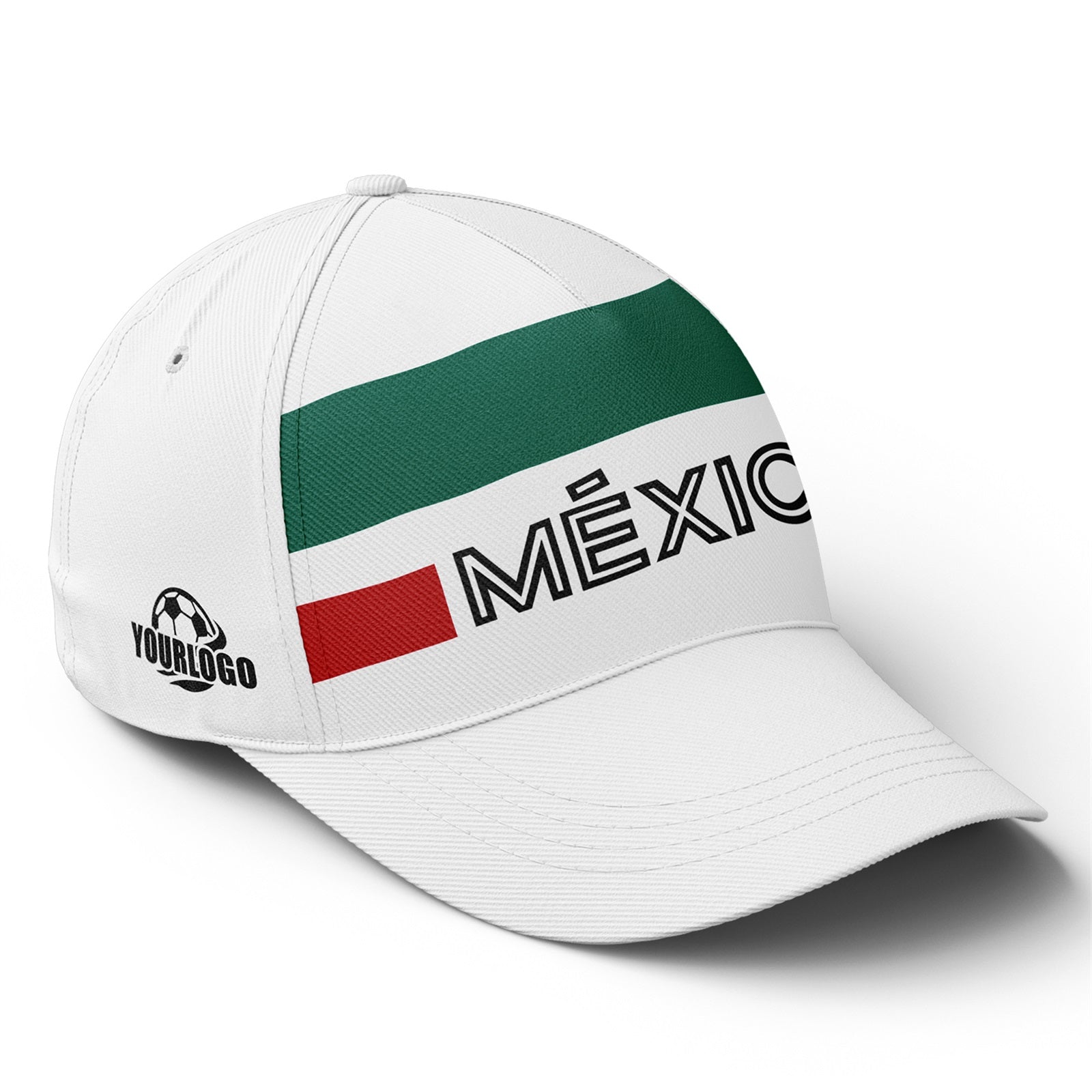 Personalized 2026 Mexico Soccer Fan Hat - Add Your Name & Design Custom 2026 Football Tournament Hat YW061-F007042-003