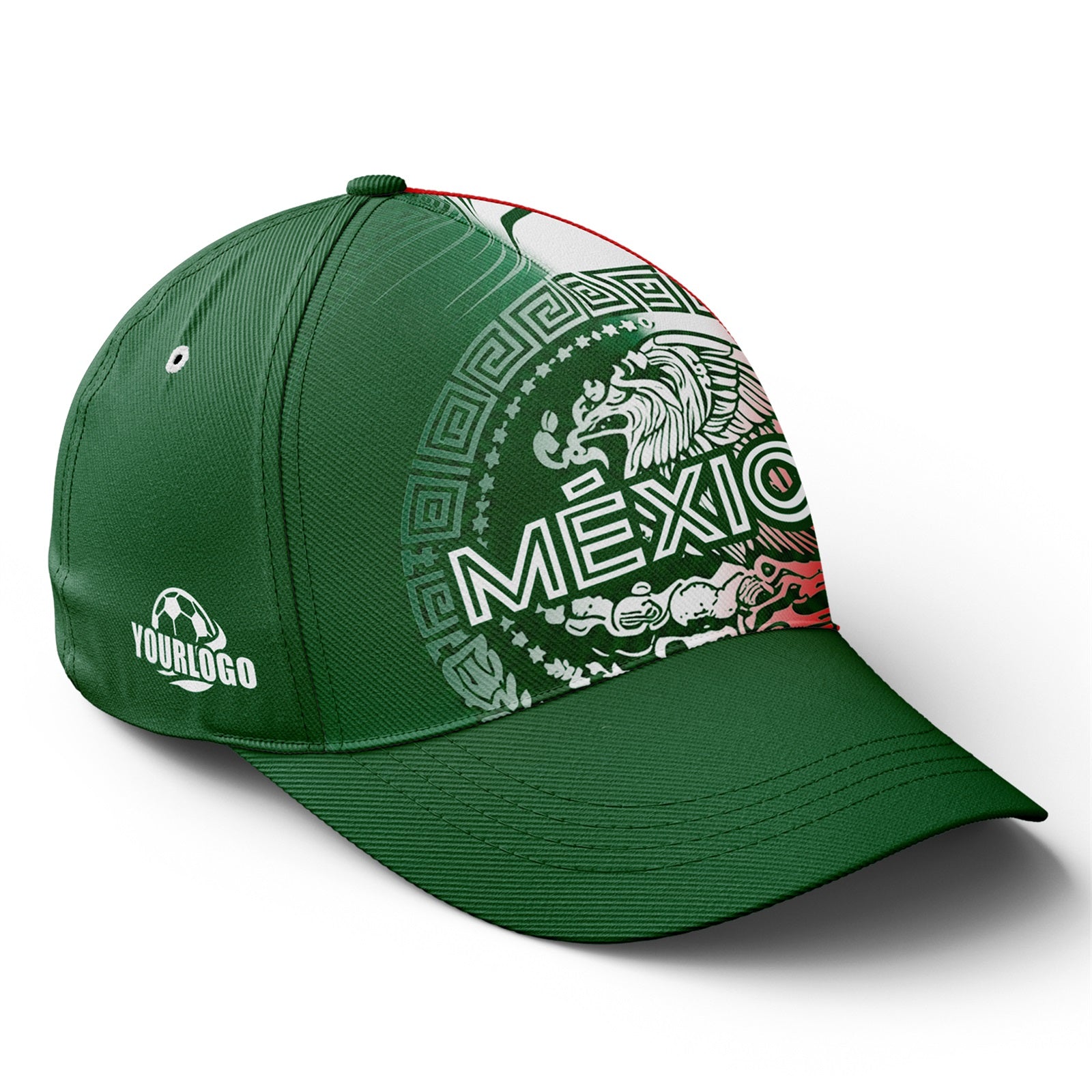 Personalized 2026 Mexico Soccer Fan Hat - Add Your Name & Design Custom 2026 Football Tournament Hat YW061-F007042-005