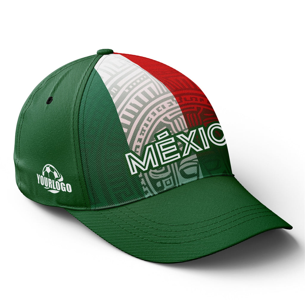 Personalized 2026 Mexico Soccer Fan Hat - Add Your Name & Design Custom 2026 Football Tournament Hat YW061-F007042-006