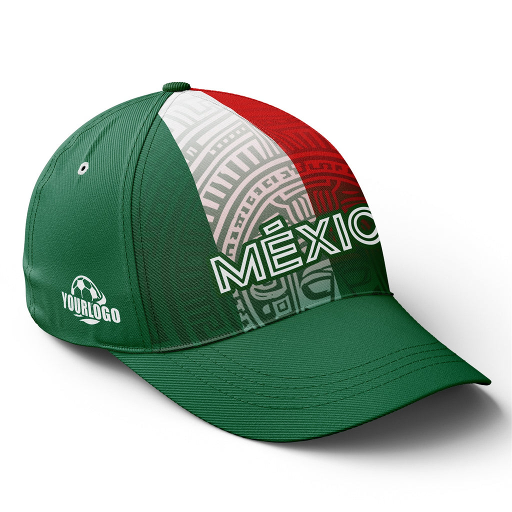 Personalized 2026 Mexico Soccer Fan Hat - Add Your Name & Design Custom 2026 Football Tournament Hat YW061-F007042-006