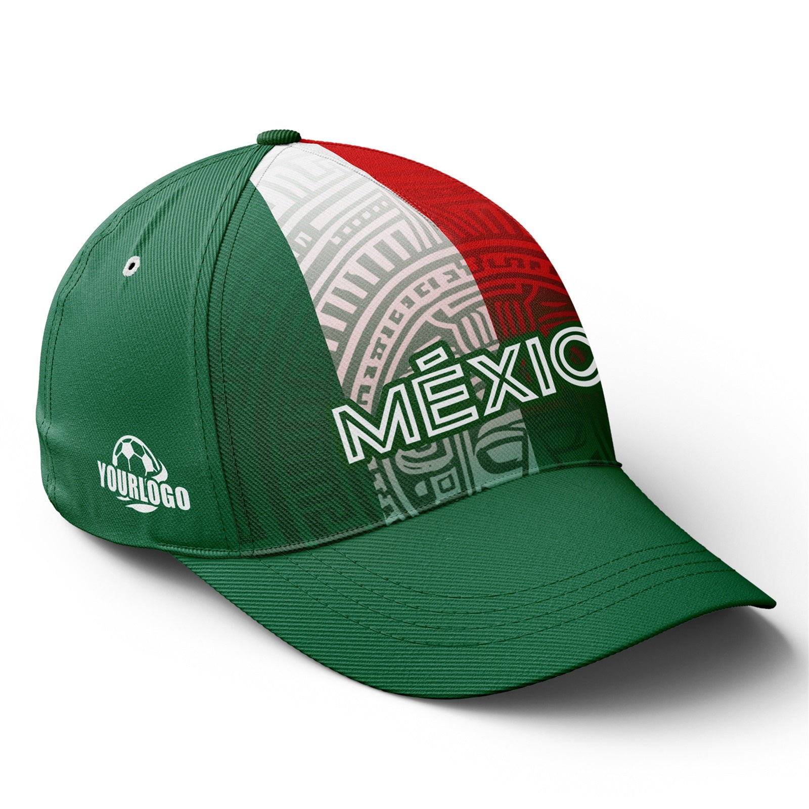 Personalized 2026 Mexico Soccer Fan Hat - Add Your Name & Design Custom 2026 Football Tournament Hat YW061-F007042-006