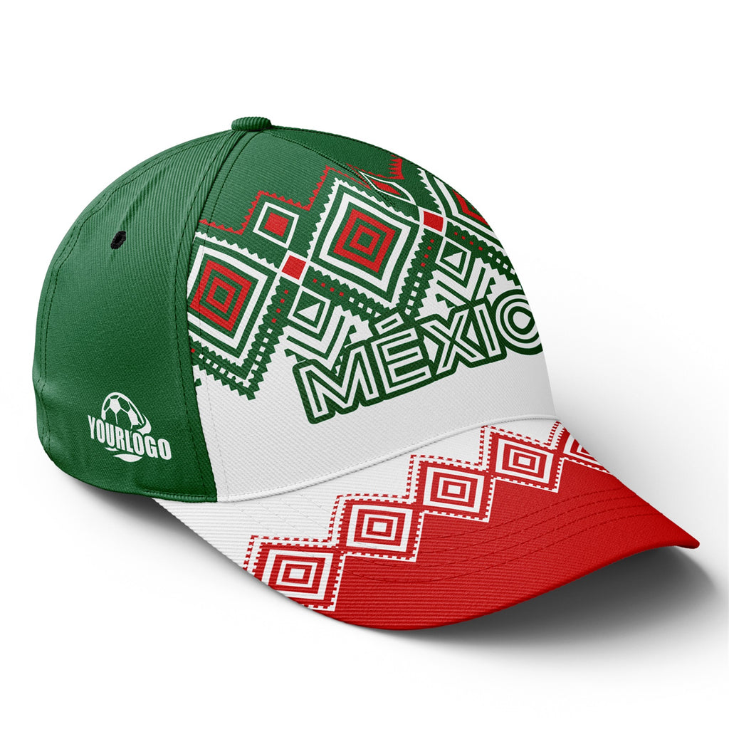 Personalized 2026 Mexico Soccer Fan Hat - Add Your Name & Design Custom 2026 Football Tournament Hat YW061-F007042-009