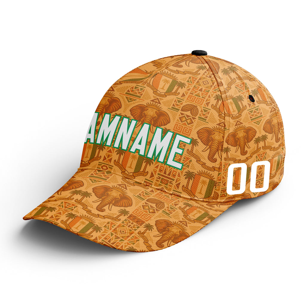 Custom Ivory Coast 2026 World Cup High Quality Soccer Stadium Version Jersey Sneakers Sports Shoes and Hat Combo Offer Personalized Team Name and Logo ZH-F007055-002