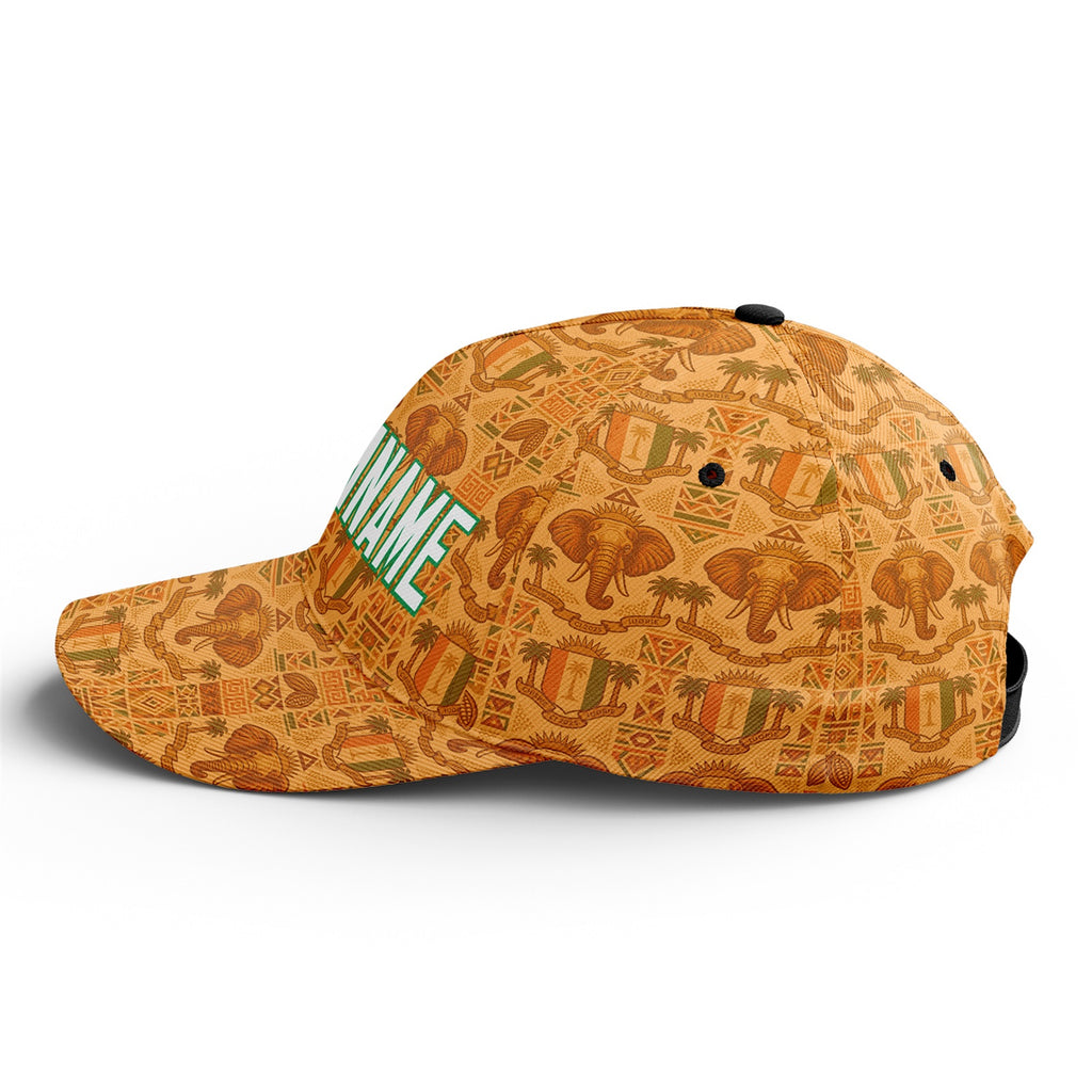 Personalized 2026 Ivory Coast Soccer Fan Hat - Add Your Name & Design Custom 2026 Football Tournament Hat YW061-F007054-002