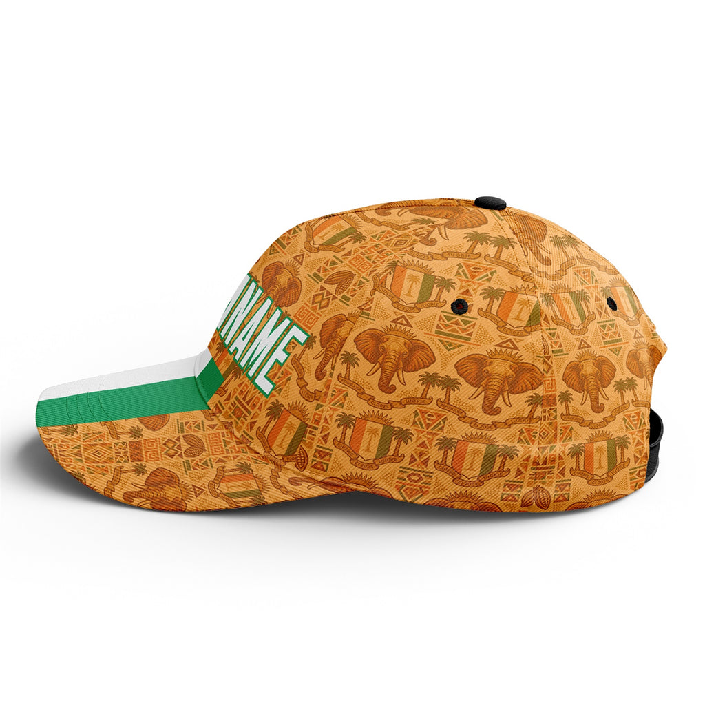 Personalized 2026 Ivory Coast Soccer Fan Hat - Add Your Name & Design Custom 2026 Football Tournament Hat YW061-F007054-003