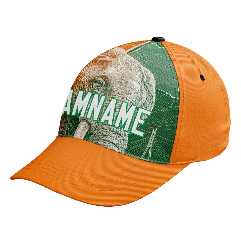 Personalized 2026 Ivory Coast Soccer Fan Hat - Add Your Name & Design Custom 2026 Football Tournament Hat YW061-F007054-007
