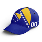 Custom Bosnia and Herzegovina 2026 World Cup High Quality Soccer Stadium Version Jersey Sneakers Sports Shoes and Hat Combo Offer Personalized Team Name and Logo ZH-F007062-001
