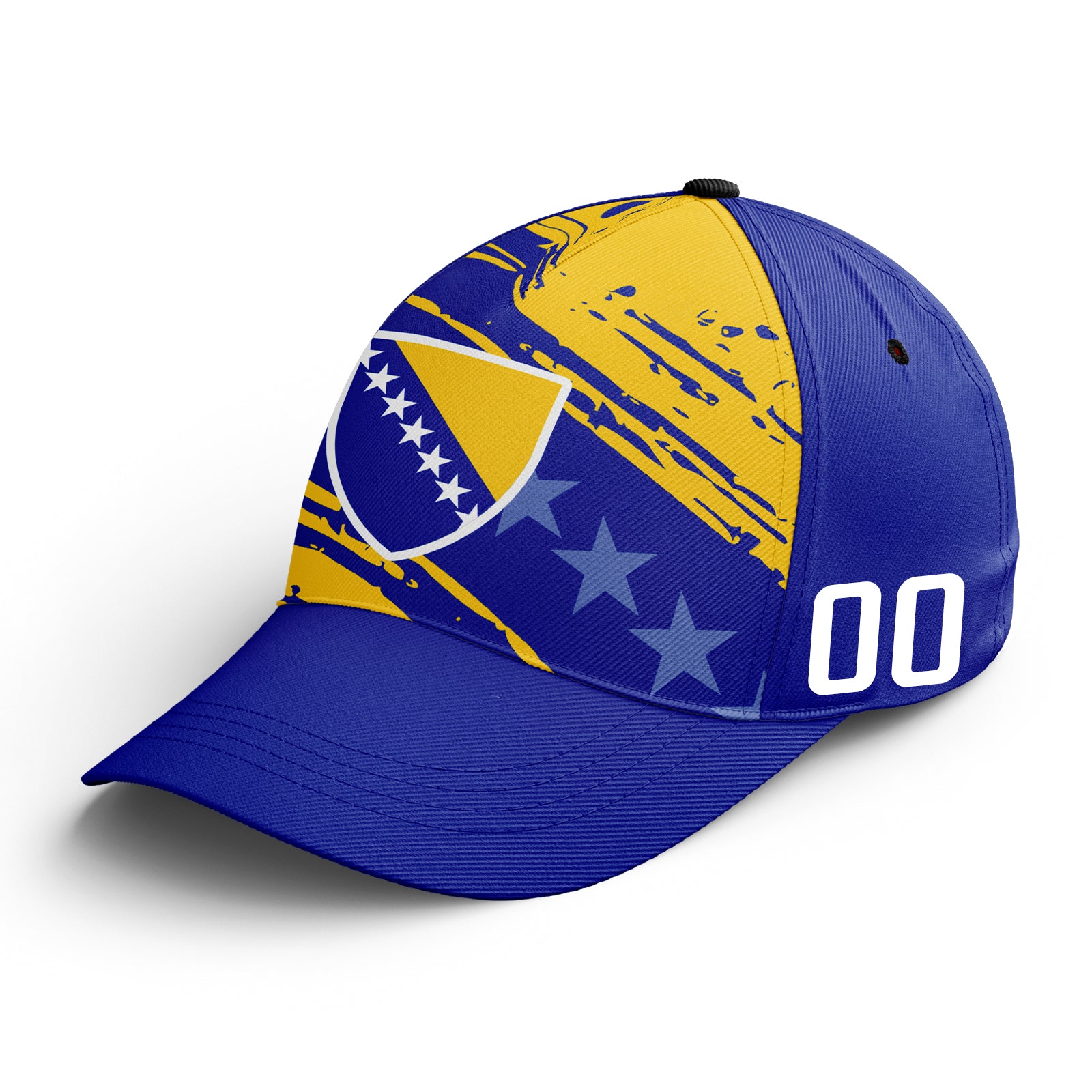 Custom Bosnia and Herzegovina 2026 World Cup High Quality Soccer Stadium Version Jersey Sneakers Sports Shoes and Hat Combo Offer Personalized Team Name and Logo ZH-F007062-003