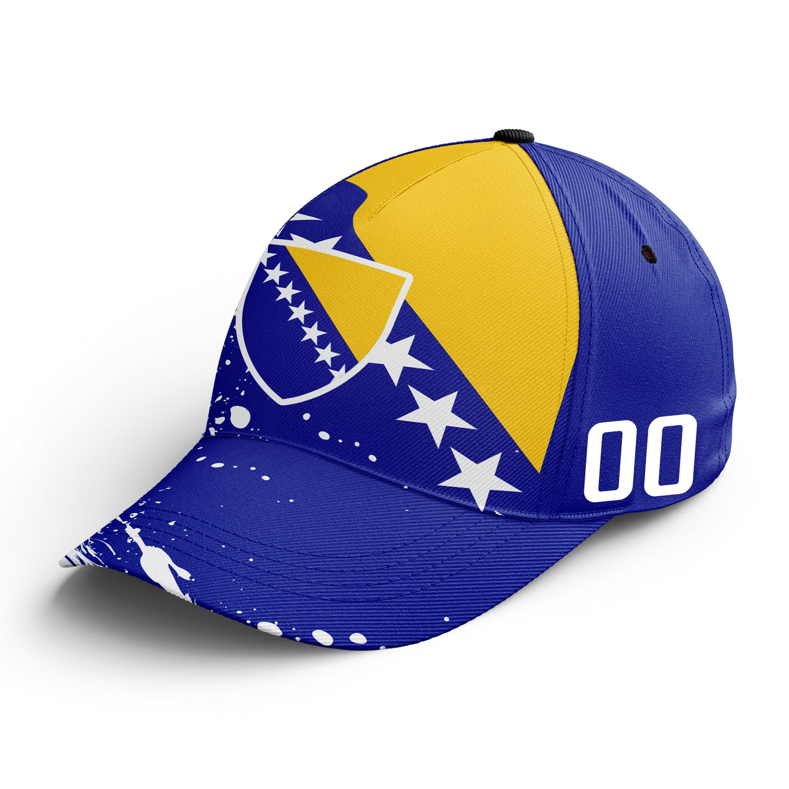 Custom Bosnia and Herzegovina 2026 World Cup High Quality Soccer Stadium Version Jersey Sneakers Sports Shoes and Hat Combo Offer Personalized Team Name and Logo ZH-F007062-004