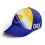 Custom Bosnia and Herzegovina 2026 World Cup High Quality Soccer Stadium Version Jersey Sneakers Sports Shoes and Hat Combo Offer Personalized Team Name and Logo ZH-F007062-005