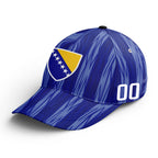 Custom Bosnia and Herzegovina 2026 World Cup High Quality Soccer Stadium Version Jersey Sneakers Sports Shoes and Hat Combo Offer Personalized Team Name and Logo ZH-F007062-006