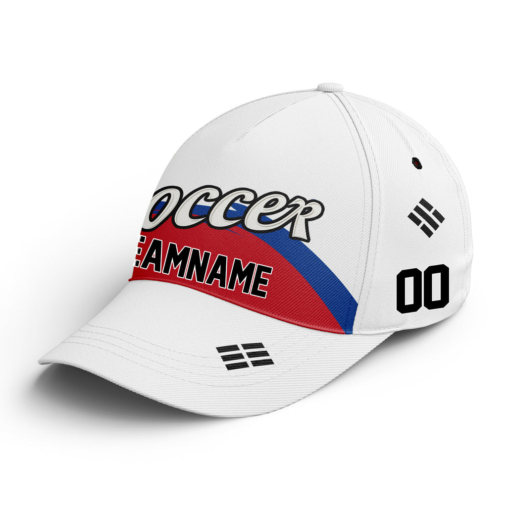 Custom 2026 World Cup South Korea High Quality Soccer Stadium Version Jersey Sneakers Sports Shoes and Hat Combo Offer Personalized Team Name and Logo ZH-F009132-3