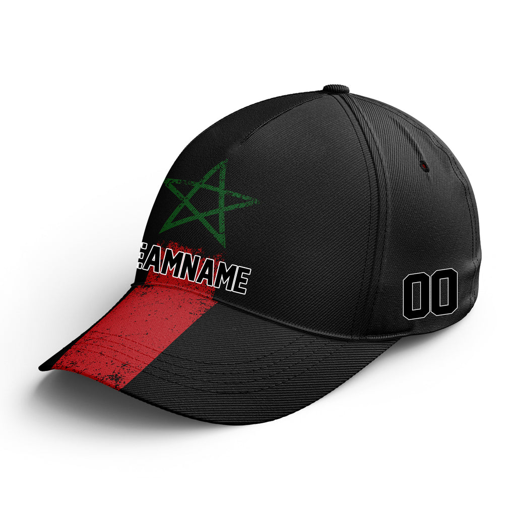 Custom 2026 World Cup Morocco High Quality Soccer Stadium Version Jersey Sneakers Sports Shoes and Hat Combo Offer Personalized Team Name and Logo ZH-F009134-1