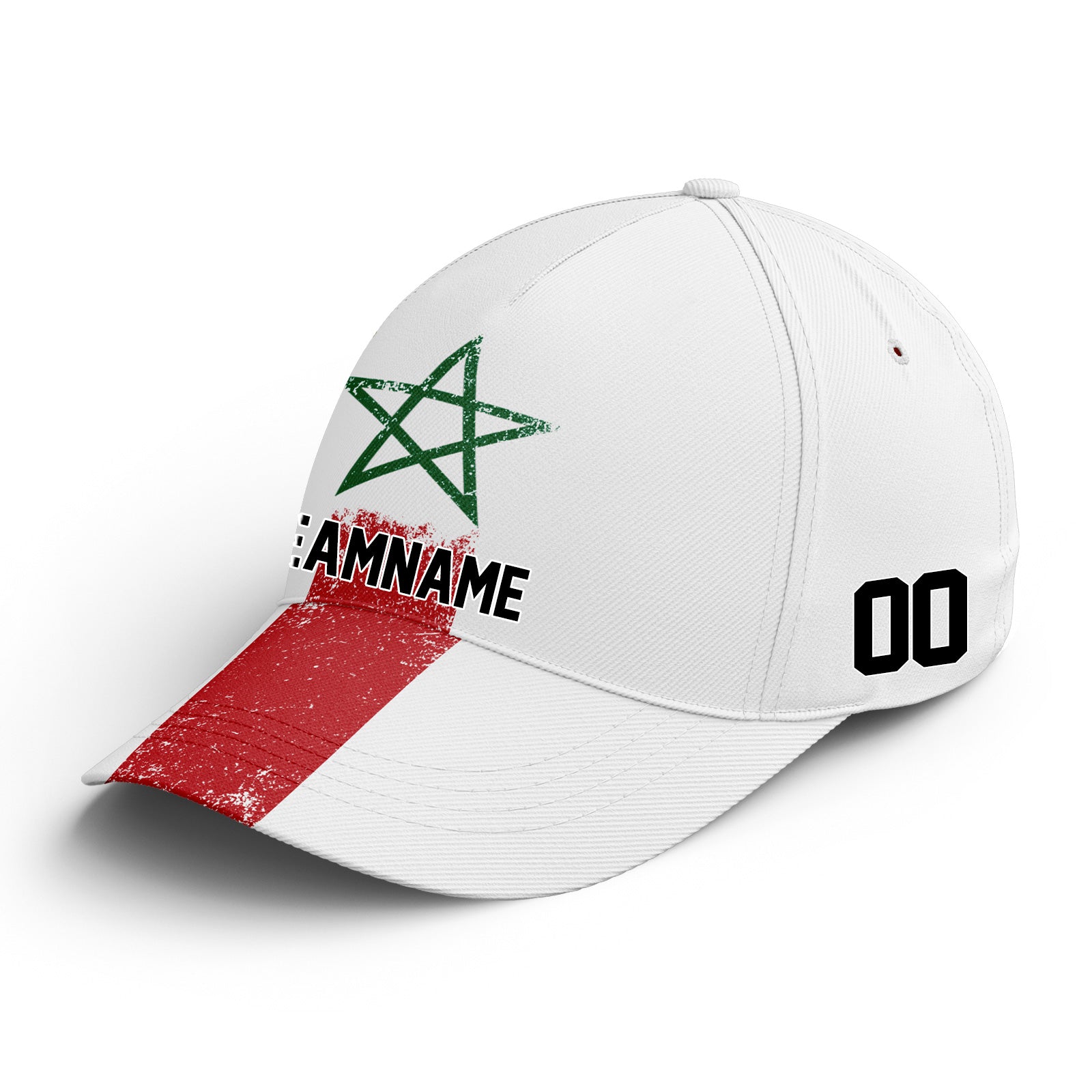 Custom 2026 World Cup Morocco High Quality Soccer Stadium Version Jersey Sneakers Sports Shoes and Hat Combo Offer Personalized Team Name and Logo ZH-F009134-1