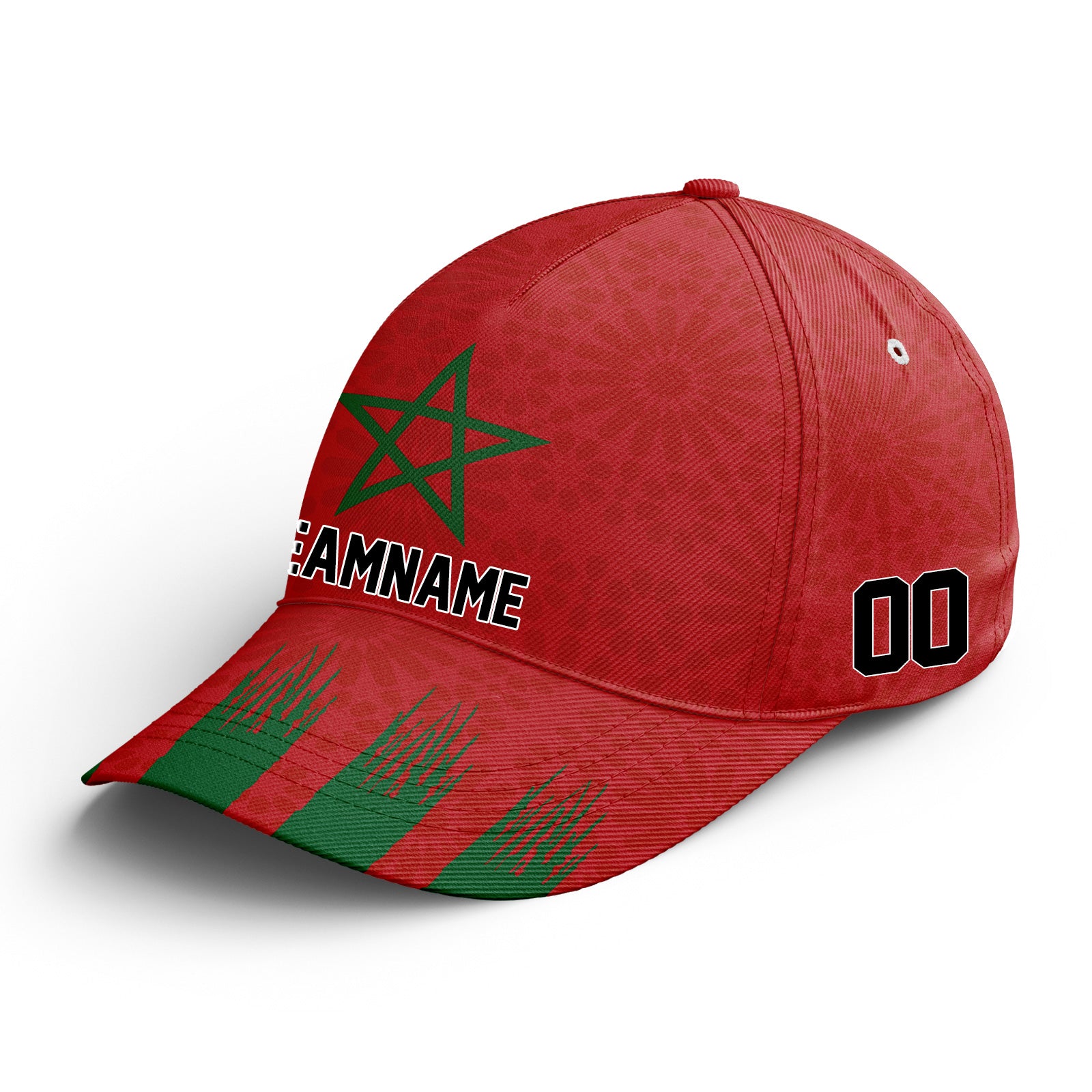 Custom 2026 World Cup Morocco High Quality Soccer Stadium Version Jersey Sneakers Sports Shoes and Hat Combo Offer Personalized Team Name and Logo ZH-F009134-2