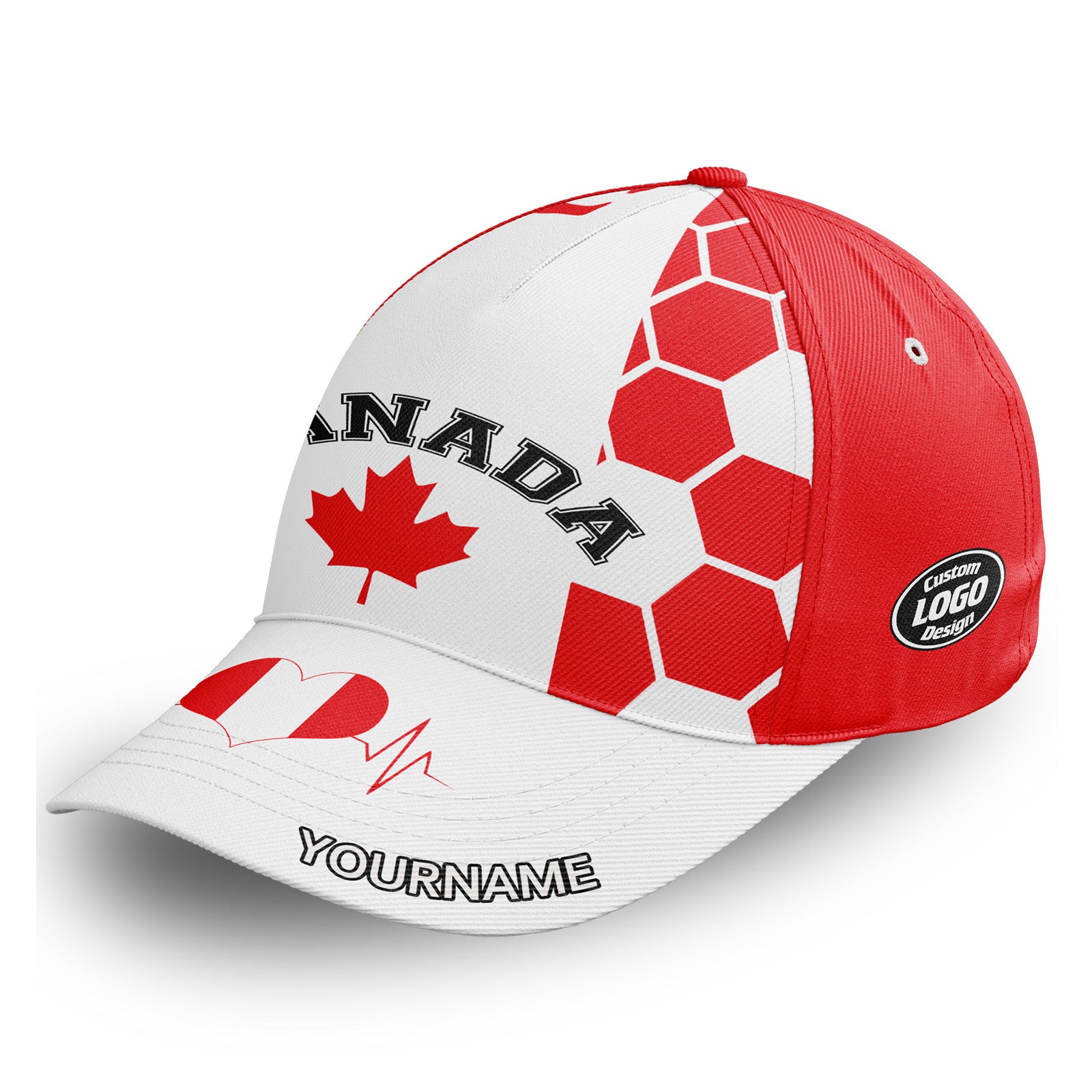Custom 2026 World Cup Canada High Quality Soccer Stadium Version Jersey Sneakers Sports Shoes and Hat Combo Offer Personalized Team Name and Logo ZH-F023096-3