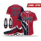 Custom Red Black Jersey and TN Shoes Combo Offer Personalized ZH-D0200101-12