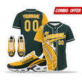 Custom Green Yellow Jersey and TN Shoes Combo Offer Personalized ZH-D0200101-13
