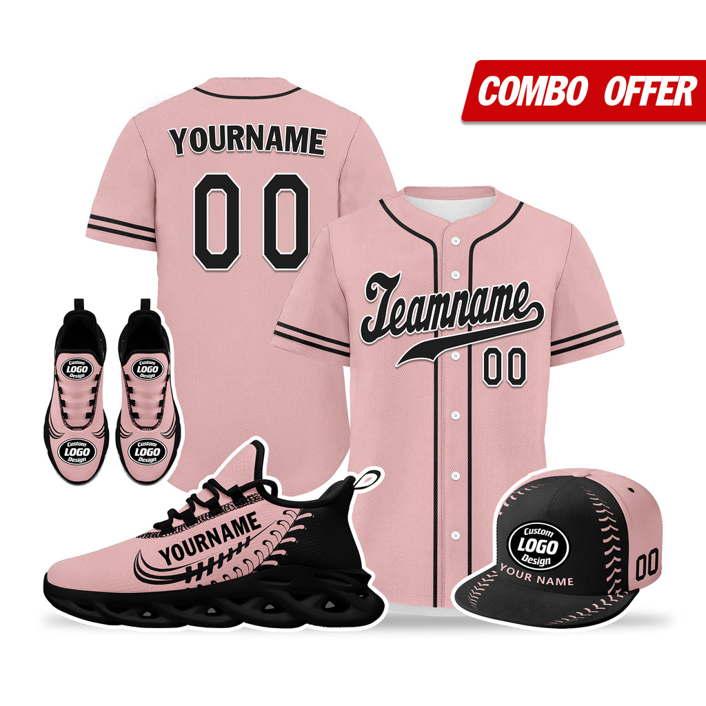 Custom Pink Jersey MaxSoul Shoes and Hat Combo Offer Personalized ZH-bd0b00e0-b8