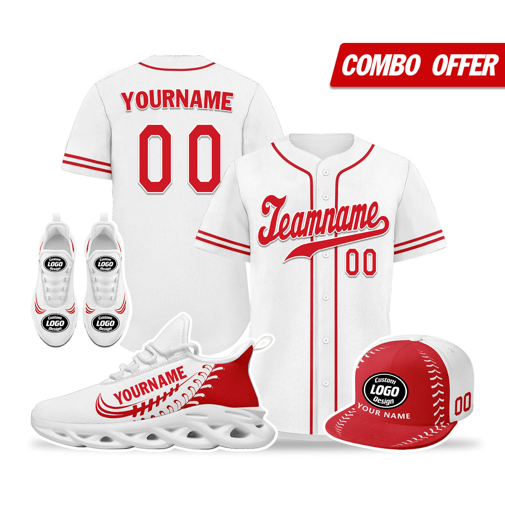 Custom White Jersey MaxSoul Shoes and Hat Combo Offer Personalized ZH-bd0b00e0-ce