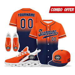 Custom Orange Blue Jersey MaxSoul Shoes and Hat Combo Offer Personalized ZH-bd0b007e-ae