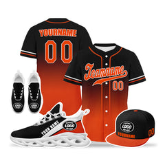 Custom Black Orange Jersey MaxSoul Shoes and Hat Combo Offer Personalized ZH-bd0b007e-a