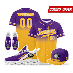 Custom Purple Yellow Jersey MaxSoul Shoes and Hat Combo Offer Personalized ZH-bd0b007e-8