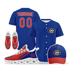 Custom Blue Red Jersey MaxSoul Shoes and Hat Combo Offer Personalized ZH-D0b008f-b