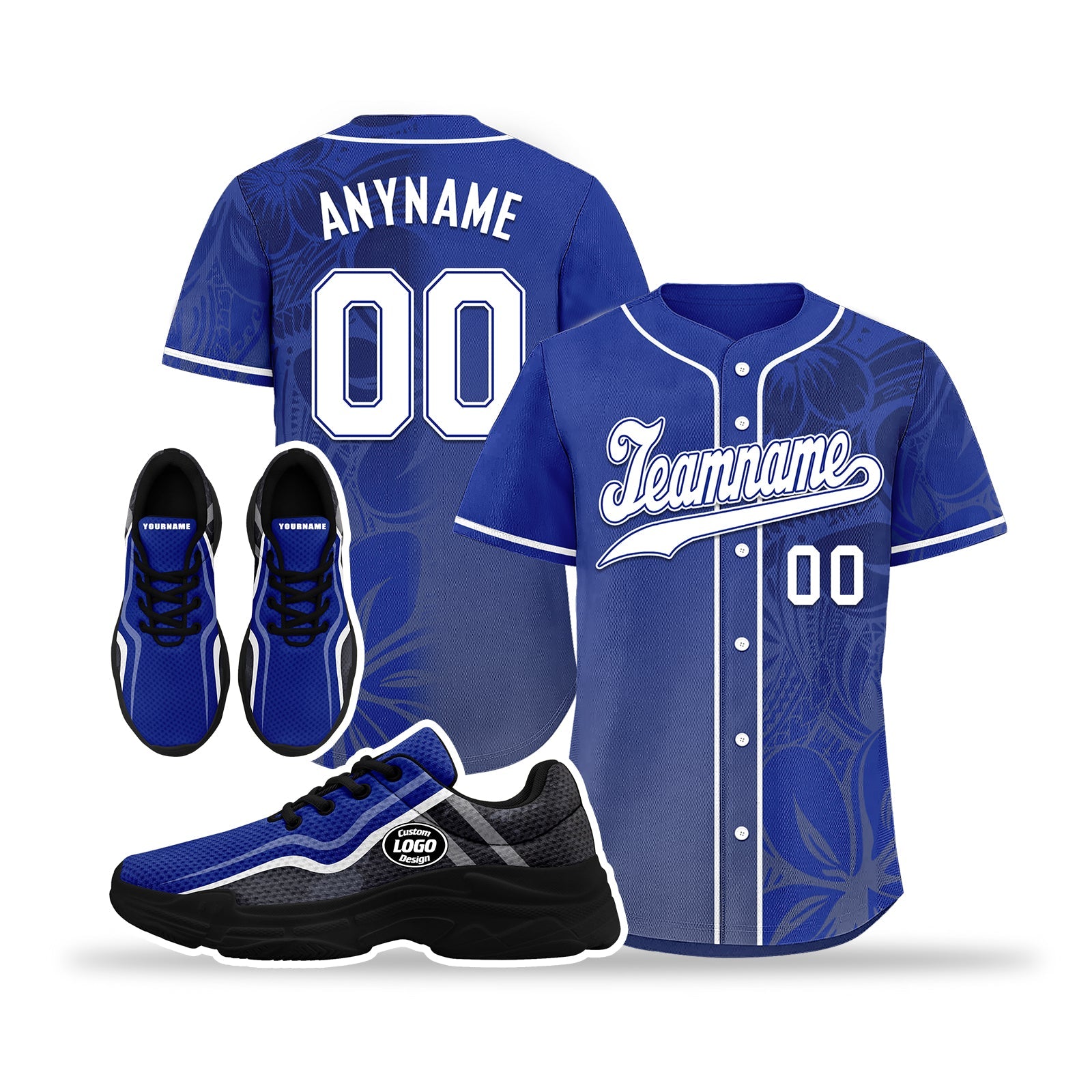 Custom Baseball Jersey and Chunky Shoes Personalized Combo Personalized Sneaker ZH-D020167-9