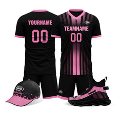 Custom Black Pink Jersey MaxSoul Shoes and Hat Combo Offer Personalized Combo ZH-D020234-5