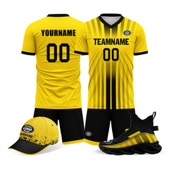 Custom Black Yellow Jersey MaxSoul Shoes and Hat Combo Offer Personalized Combo ZH-D020234-7