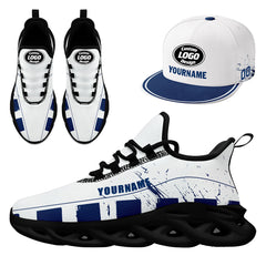 Custom Blue White Indianapolis MaxSoul Shoes and Hat Combo Offer Personalized Combo ZH-D020264-14