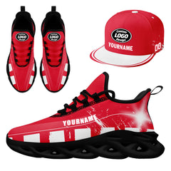 Custom Red White Kansas City MaxSoul Shoes and Hat Combo Offer Personalized Combo ZH-D020264-18