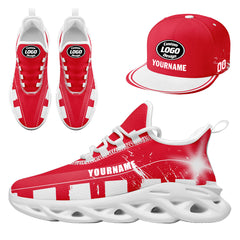 Custom Red White Kansas City MaxSoul Shoes and Hat Combo Offer Personalized Combo ZH-D020264-18